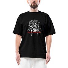 Iron Maiden Long Sleeve Oversize Siyah Tişört