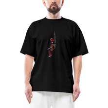 Spiderman Splash Oversize Siyah Tişört