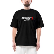 Dying Light Logo Oversize Siyah Tişört