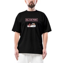 Blackpink Face Oversize Siyah Tişört