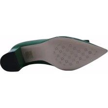 Poletto Hakiki Deri Yesıl Ayakkabı Stiletto 9841 82 V1