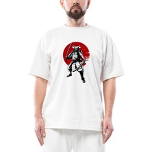 Samurai Infoescola Oversize Beyaz Tişört