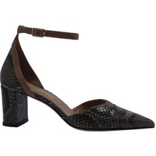 Poletto Hakiki Yılan/hakiki Deri Vızon-Bıskuvı Ayakkabı Stiletto 9841 114 V1 Yln