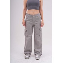 Alanora Kadın Kargo Cepli Yüksek Bel Wide Leg jeans