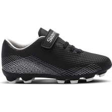 Slazenger Unisex Çocuk Futbol Ayakkabıları - Siyah-Gri - 35
