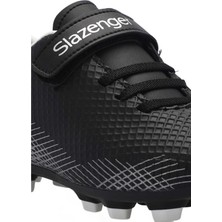 Slazenger Unisex Çocuk Futbol Ayakkabıları - Siyah-Gri - 35