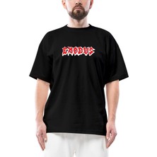 Exodus Logo Oversize Siyah Tişört