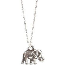 Nusret Takı 925 Ayar Gümüş Çift Taraflı Fil Model Kolye