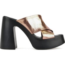 Ziya, Kadın Hakiki Deri Topuklu Terlik 151992Z66001 Rose