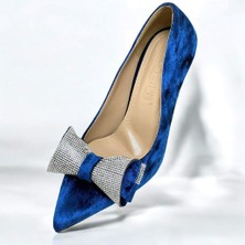 Lescarpe 5095 Fiyonk Taş Detaylı Stiletto Topuklu Abiye Ayakkabı