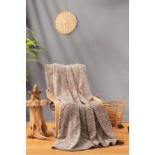 Cotton Box Emboss Çift Kişilik Battaniye 220*240 Bej