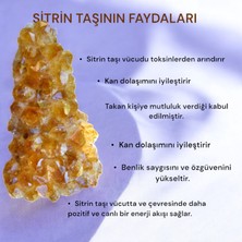 Edanova Doğal Sitrin Taşı  Makrome Örgülü Bileklik