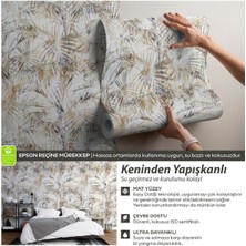 Kendinden Yapışkanlı Soft Palmiye Yaprakları Kolay Uygulanan Kendin Yap Duvar Kağıdı