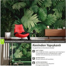 Kendinden Yapışkanlı Egzotik Orman Yaprakları Kolay Uygulanabilen Kendin Yap Duvar Kağıdı