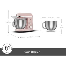 Karaca Mastermaid Chef Pro Çift Kollu Stand Mikser Rosegold 1750 W
