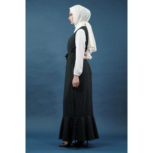 Çizgili Gömlekli Jile Elbise