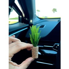 Dekoratif Mini Araç Klima Süsü | El Yapımı Mantar Saksı Çiçek Araba Kokusu | Difüzör Klipsli