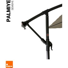 Yandan Dıreklı Şemsiye Kahve 300  cm
