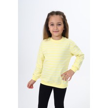 Toontoy Kız Çocuk Çizgili Sweatshirt