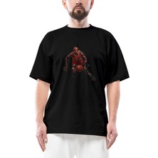 Micheal Jrdn 23 Silhouette Oversize Siyah Tişört