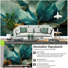 Kendinden Yapışkanlı Soyut Büyük Yapraklar Kolay Uygulanan Kendin Yap Duvar Kağıdı