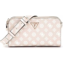 Guess Kadın Bej Rengi Eco Erica Logolu Crossbody Çanta