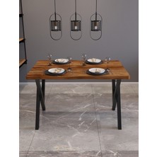Avenza Living Yemek Masası Avenza Living 80*120 Kütük Model Metal Ayak Mutfak Ofis Balkon Dekoratif Masa