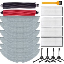 Srfn Ticaret Xiaomi Roborock S8 / S8 + / S8 Pro Ultra Uyumlu Robot Süpürge Yedek Parçalar (17 Parça)