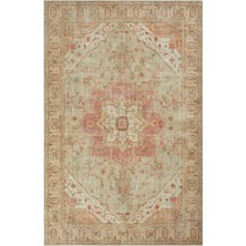 Cool Halı Private Bej Eskitme Vintage Halı Etnik Otantik Dokuma Şönil Halı Yıkanabilir Salon Halısı