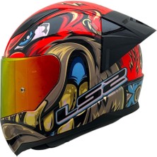 Ls2 Rapıd 2 Spox Kırmızı-Gri Kask Spoiler