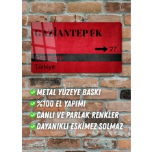 Gaziantep Metal Posteri - Sokak Tabelası Görünümlü Parlak Tablo