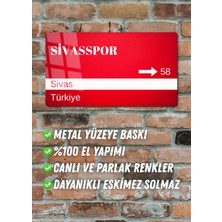 Sivasspor Metal Posteri - Sokak Tabelası Görünümlü Parlak Tablo