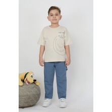 Erkek Mevsimlik Gabardin Pantolon Tshirt Takım