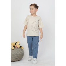 Erkek Mevsimlik Gabardin Pantolon Tshirt Takım