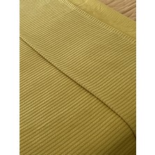 Zeren Home Saç Örgü Modelli Çift Kişilik Pamuklu Pike Hardal 220 x 220 cm