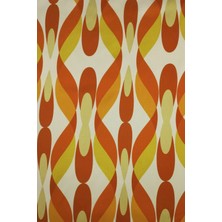 Geometrik Desenli Dijital Baskılı Şifon Saten Kumaş / En 1,50  cm  - Elbise , Perde ve Kırlent