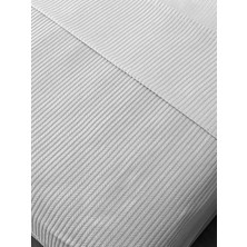 Zeren Home Saç Örgü Modelli Çift Kişilik Pamuklu Pike Takımı Beyaz 220 x 220 cm