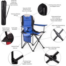 Nature Katlanabilir Kamp Koltuğu 2'li Set Xl Profil Su Geçirmez Mavi