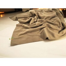 Ecotton Works Polar Tekli Koltuk Için Koltuk Örtüsü Sütlü Kahve 110 cm x 180 cm