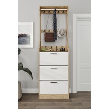 Zigana 3 Düşer Kapaklı Askılıklı Dekoratif Ayakkabılık