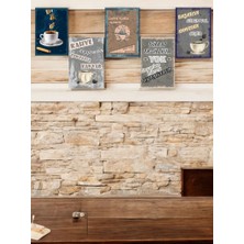 Kahve Ruhunu Dekorasyonunuza Yansıtan 5 Parça (20CMX29CM)  A4 Mdf Baskı Tablo, Duvar Tabloları , Kahve Köşesi Tabloları, Cafe Tabloları, Çerçeve Görünümlü Dekoratif Hediyelik