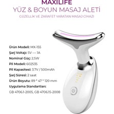maxilife Boyun ve Yüz Masaj Cihazı – LED Işıklı, Ems Mikro Akım, Isıtmalı & Titreşimli