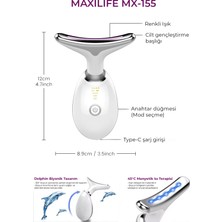 maxilife Boyun ve Yüz Masaj Cihazı – LED Işıklı, Ems Mikro Akım, Isıtmalı & Titreşimli