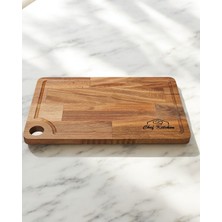Royal Hediyelik 32X22 Sebze, Meyve Doğrama, Sunum, Servis Tahtası Chef Kitchen Yazılı Kesme Tahtası