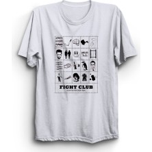 Fight Club, Dövüş Kulübü, Mix Poster, Unisex %100 Pamuk Tişört