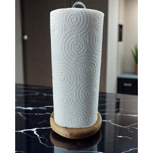 Royal Hediyelik 28CM Kağıt Havluluk, Peçetelik Tutucu, Metalik Renk Telli, Ahşap Standlı Paper Towel