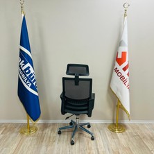 Power Başlıklı File Krom Ayaklı Personel Çalışma Koltuğu Fırat Ofis