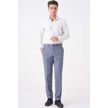 Workman® Flexbelt™ Kızaklı Iç Mavi Mavi-Beyaz Desenli Erkek Pantolon: Gizli Esnek Bel Tasarımıyla Gün Boyu Konfor