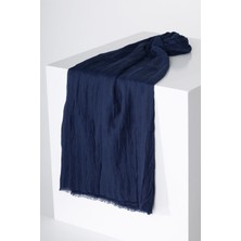 Piliseli Bambu Şal Lacivert