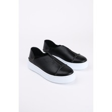 İnyola Shoes 2025 Siyah Deri Kadın Sneakers